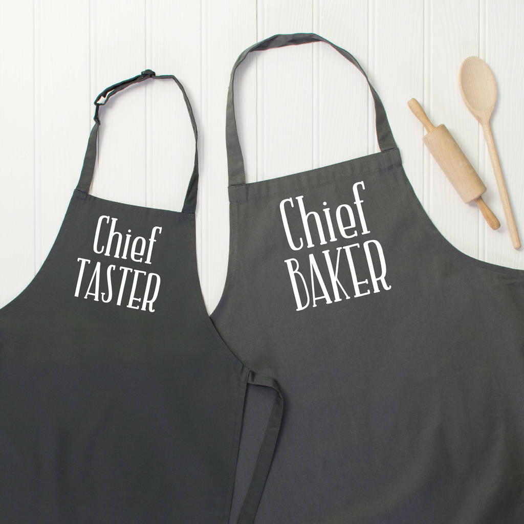 Chief Baker / Chief Taster Matching Apron Set - Lovetree Design