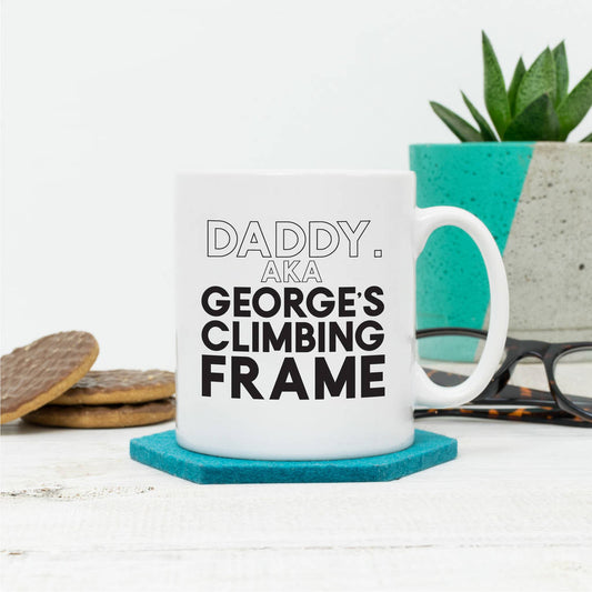 Daddy aka Climbing Frame Personalised Father's Day Mug - Lovetree Design