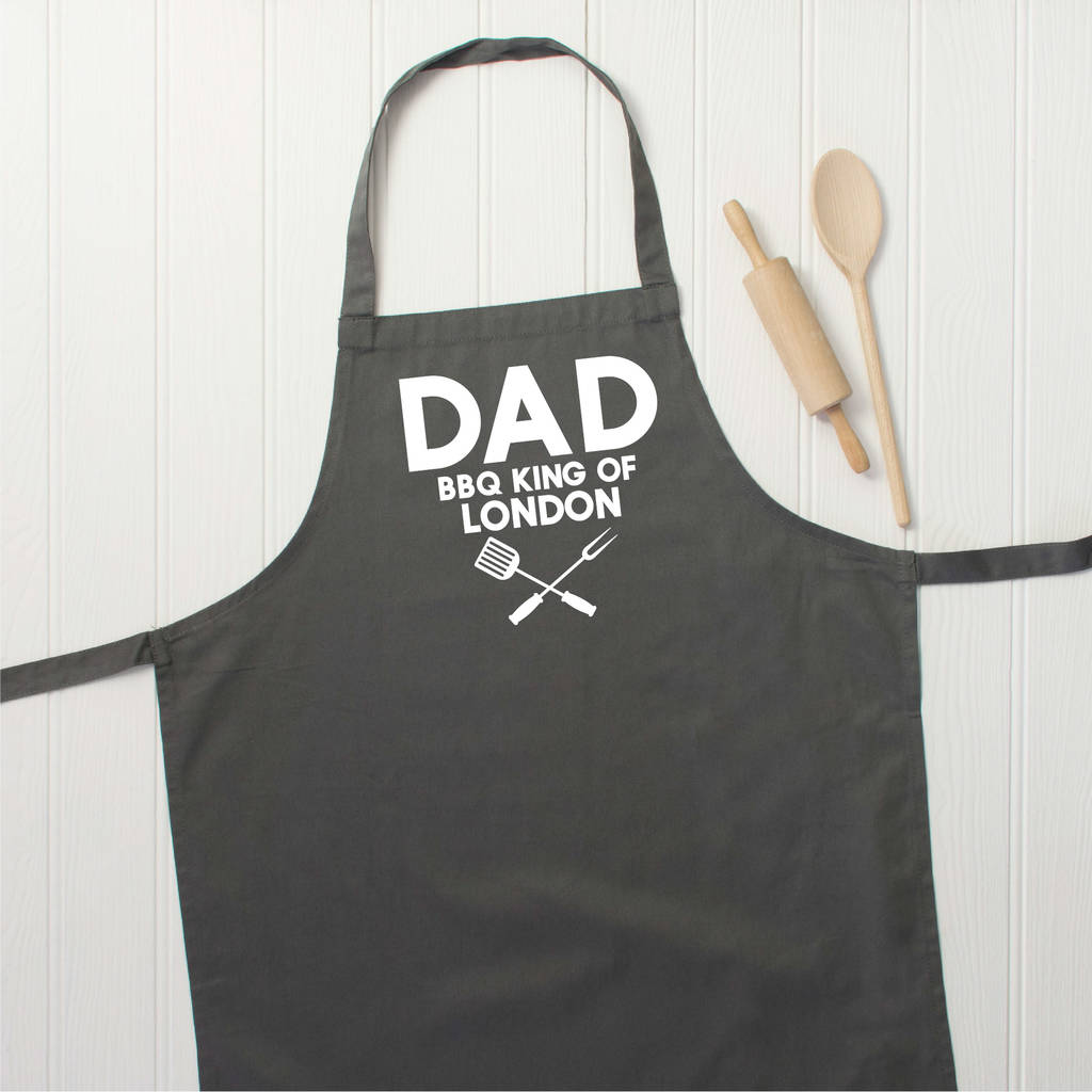 Dad. Bbq King Of … Personalised Apron - Lovetree Design