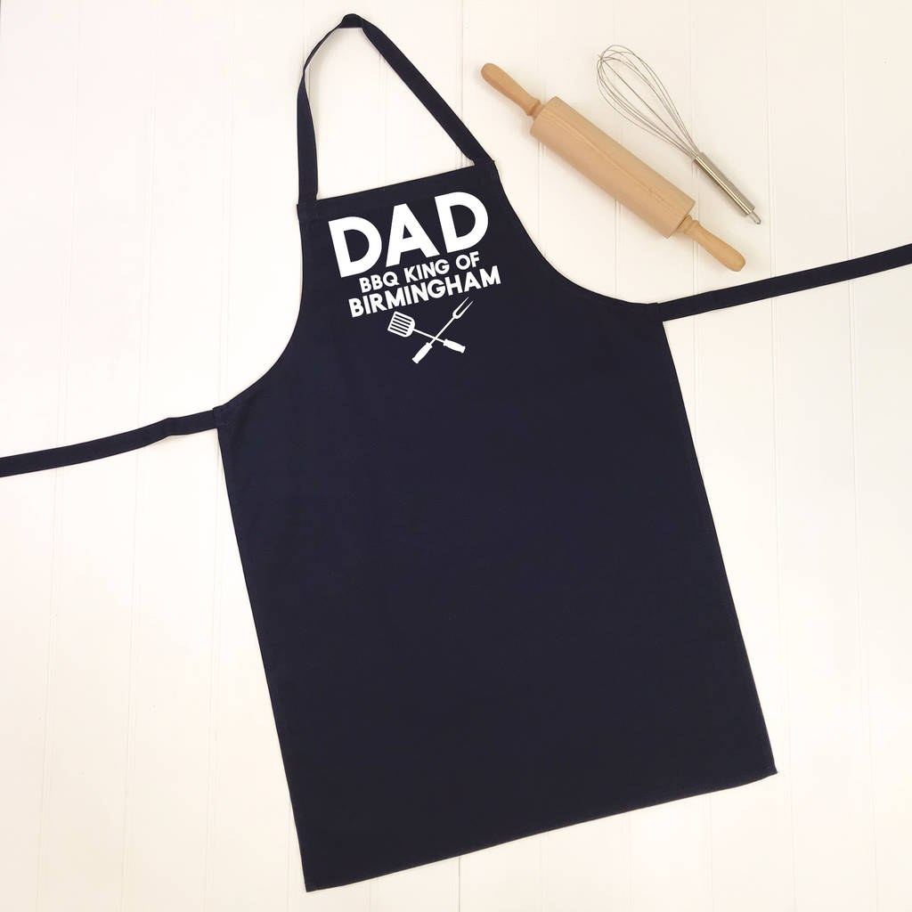 Dad. Bbq King Of … Personalised Apron - Lovetree Design