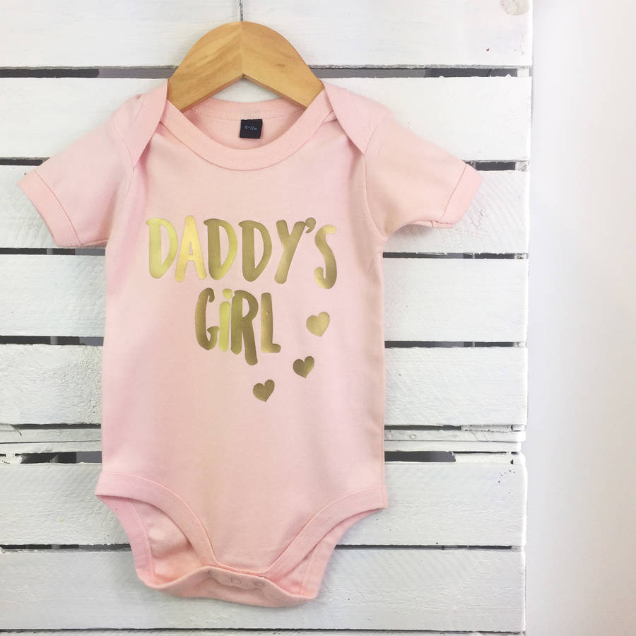 Daddy's Girl Rose Gold Babygrow - Lovetree Design