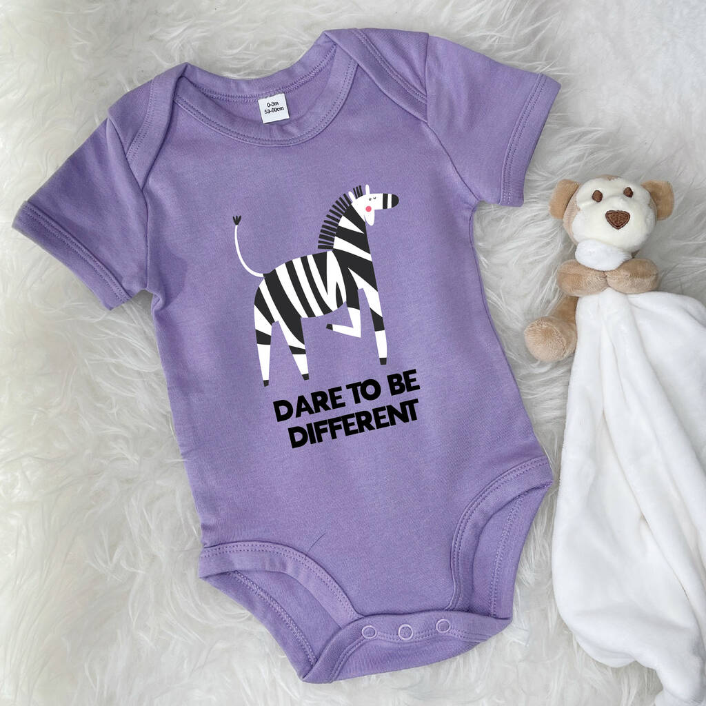 Dare To Be Different Zebra Jungle Babygrow - Lovetree Design