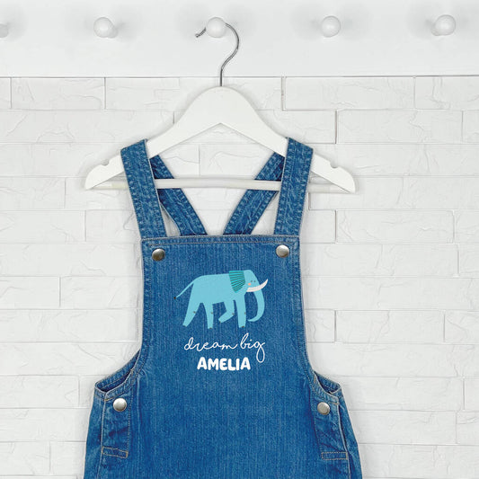 Elephant Dream Big Personalised Baby/Kids Dungarees - Lovetree Design