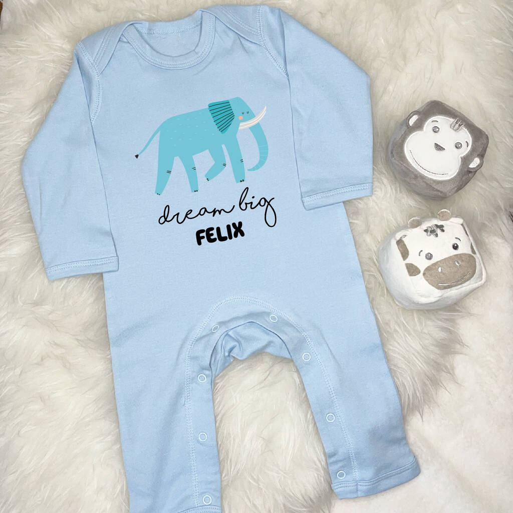 Elephant Dream Big Personalised Jungle Rompersuit - Lovetree Design