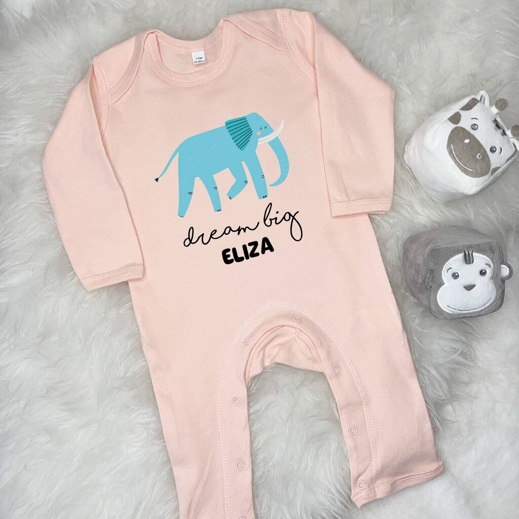 Elephant Dream Big Personalised Jungle Rompersuit - Lovetree Design