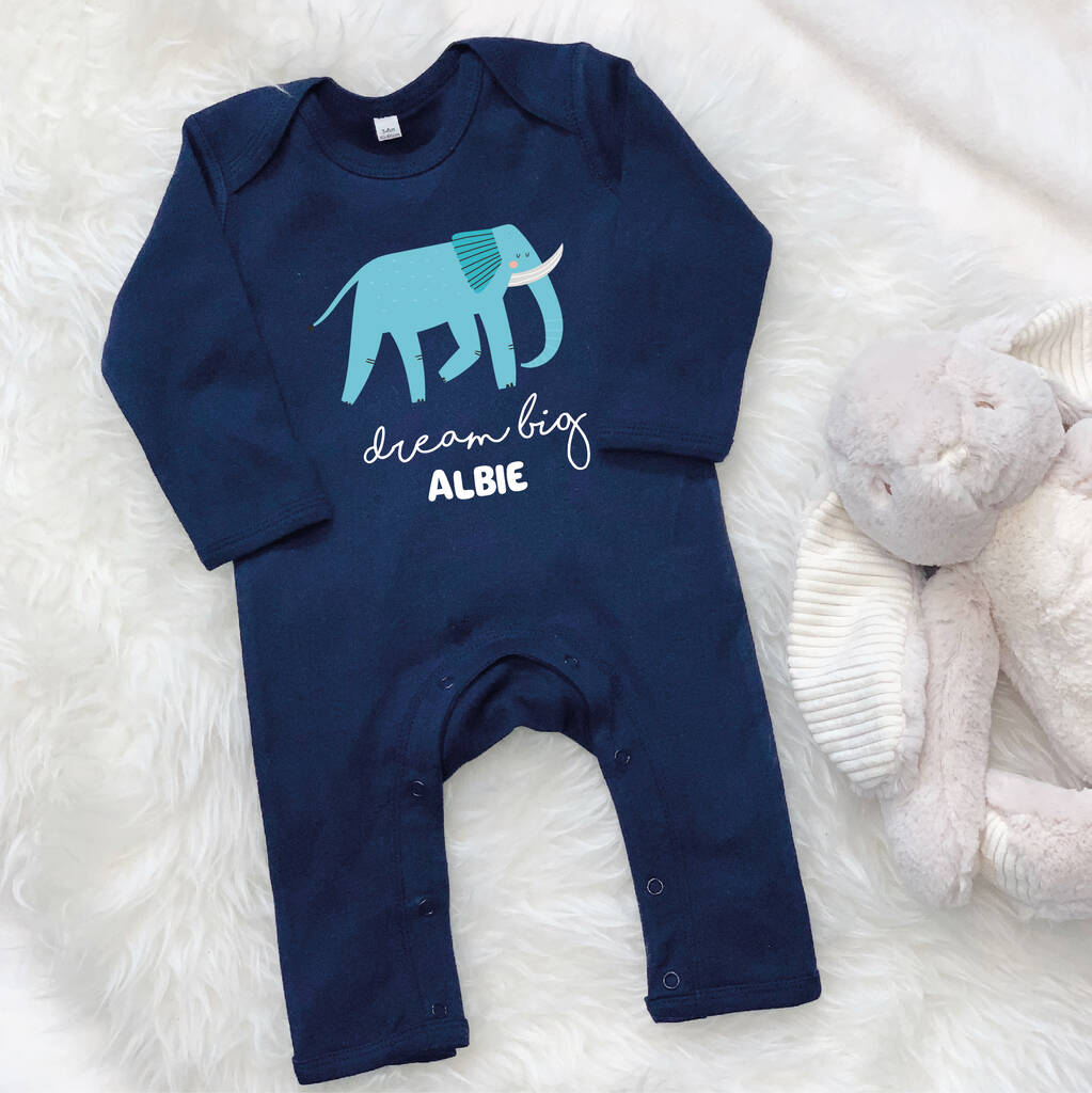 Elephant Dream Big Personalised Jungle Rompersuit - Lovetree Design