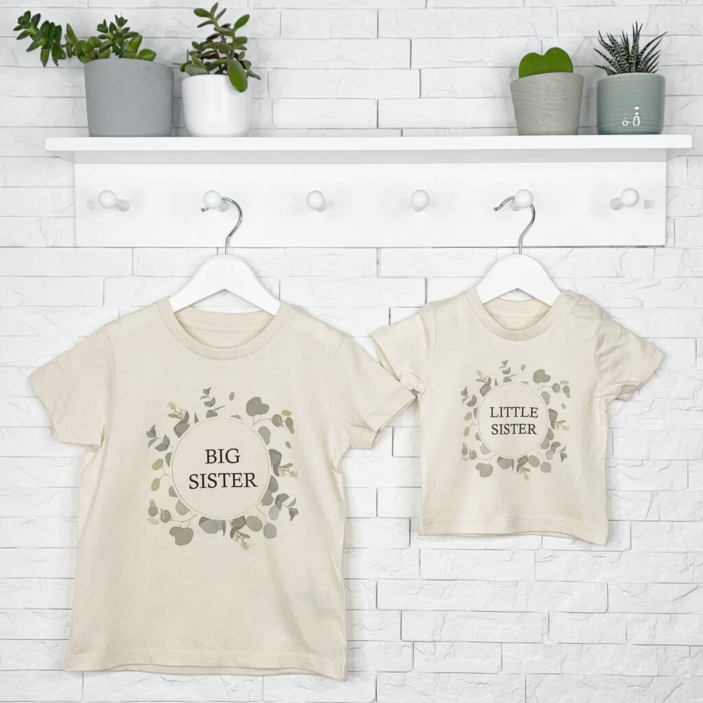 Eucalyptus Big Sister Little Sister T Shirt Set - Lovetree Design