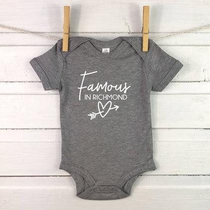 Famous In … Personalised Location Babygrow - Lovetree Design