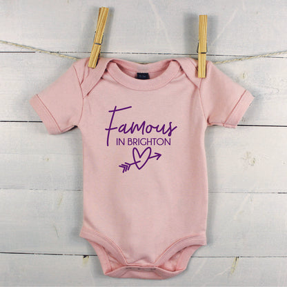 Famous In … Personalised Location Babygrow - Lovetree Design