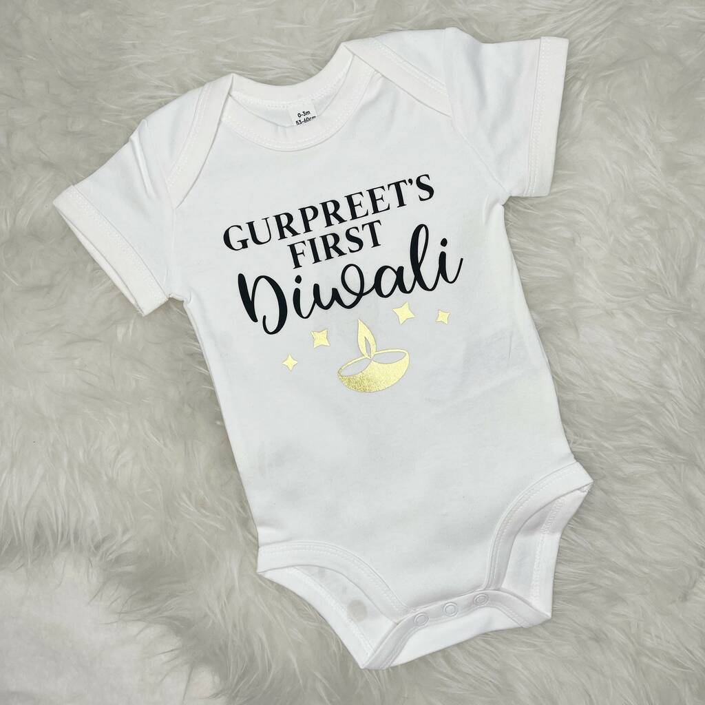 First Diwali Personalised Babygrow - Lovetree Design