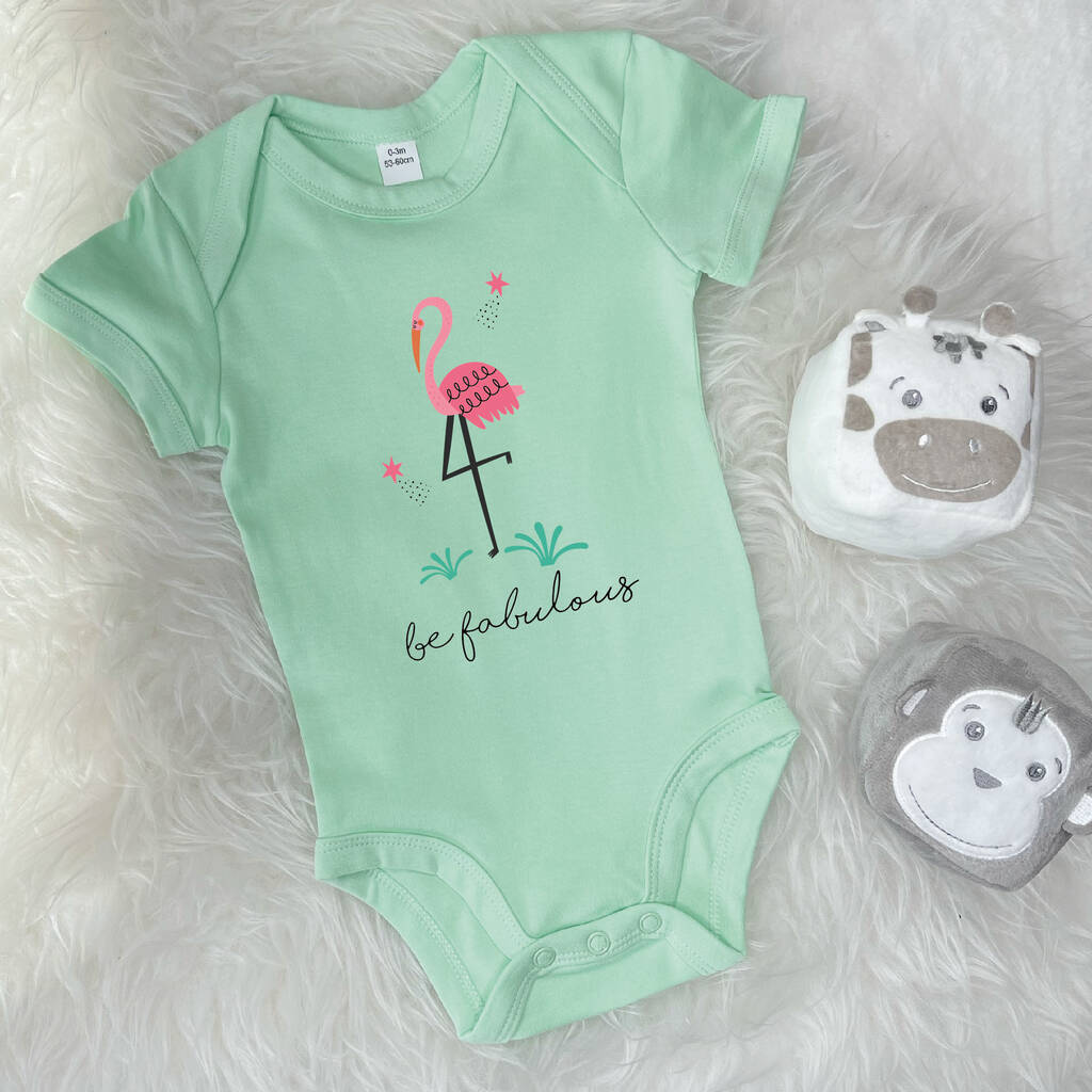 Flamingo Be Fabulous Jungle Babygrow - Lovetree Design