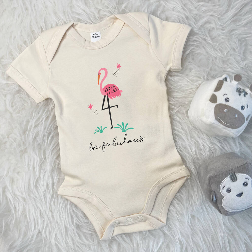 Flamingo Be Fabulous Jungle Babygrow - Lovetree Design