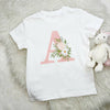 Floral Initial Personalised T Shirt - Lovetree Design