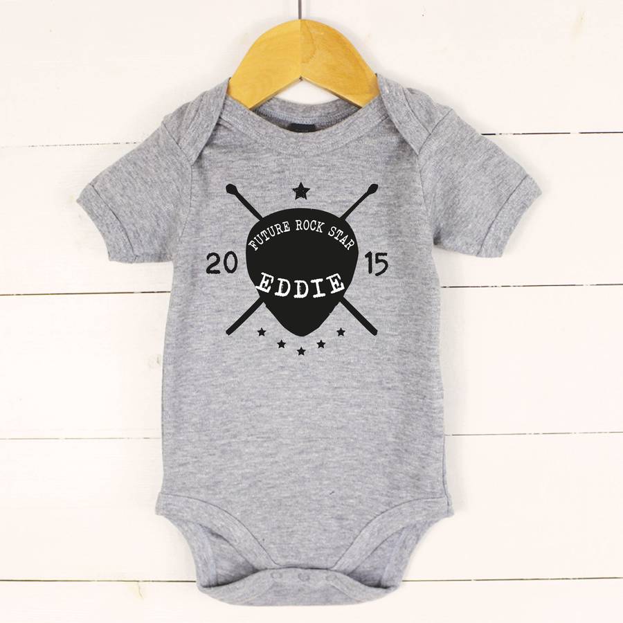 'Future Rock Star' Personalised Babygrow - Lovetree Design