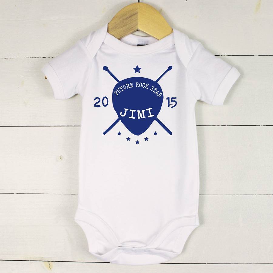 'Future Rock Star' Personalised Babygrow - Lovetree Design