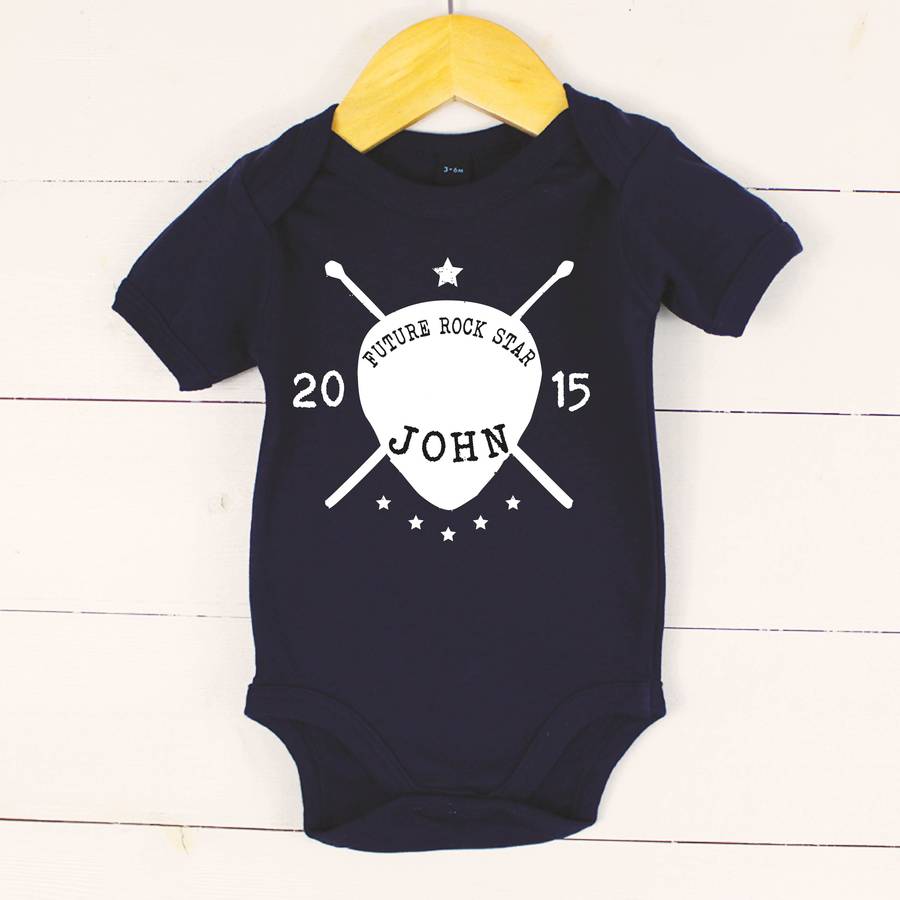 'Future Rock Star' Personalised Babygrow - Lovetree Design