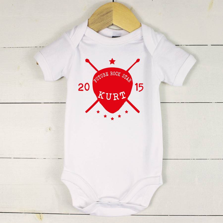 'Future Rock Star' Personalised Babygrow - Lovetree Design