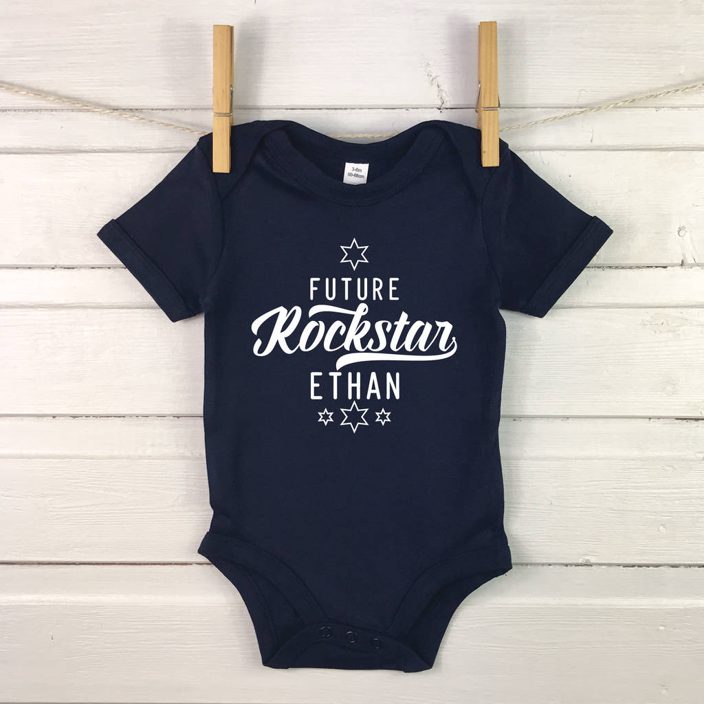 Future Rockstar Personalised Babygrow For Music Lovers - Lovetree Design