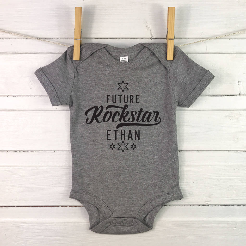 Future Rockstar Personalised Babygrow For Music Lovers - Lovetree Design