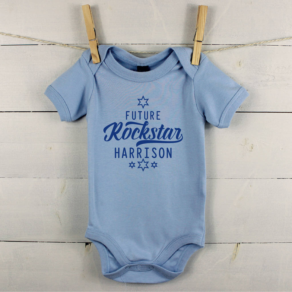 Future Rockstar Personalised Babygrow For Music Lovers - Lovetree Design