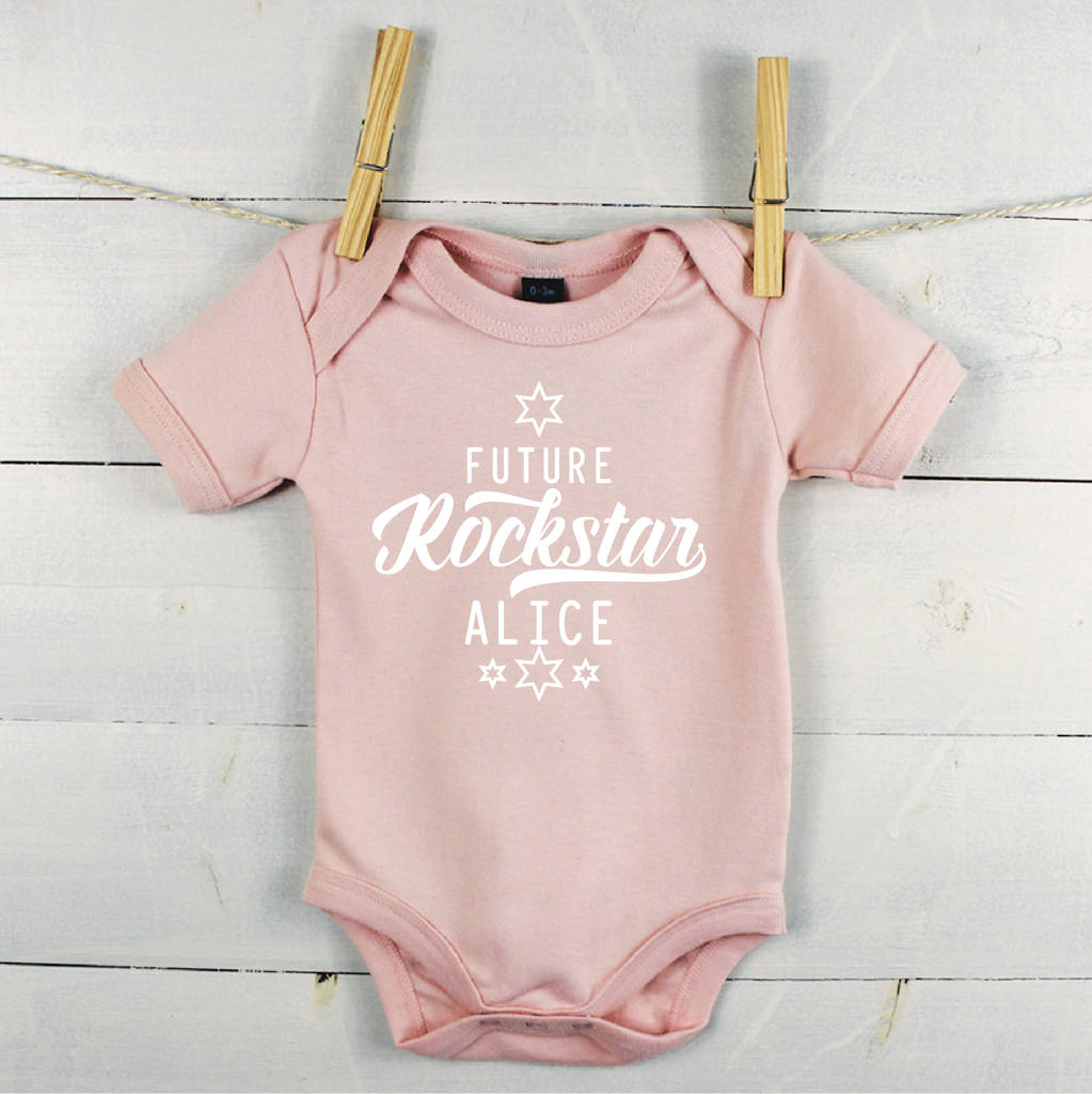 Future Rockstar Personalised Babygrow For Music Lovers - Lovetree Design