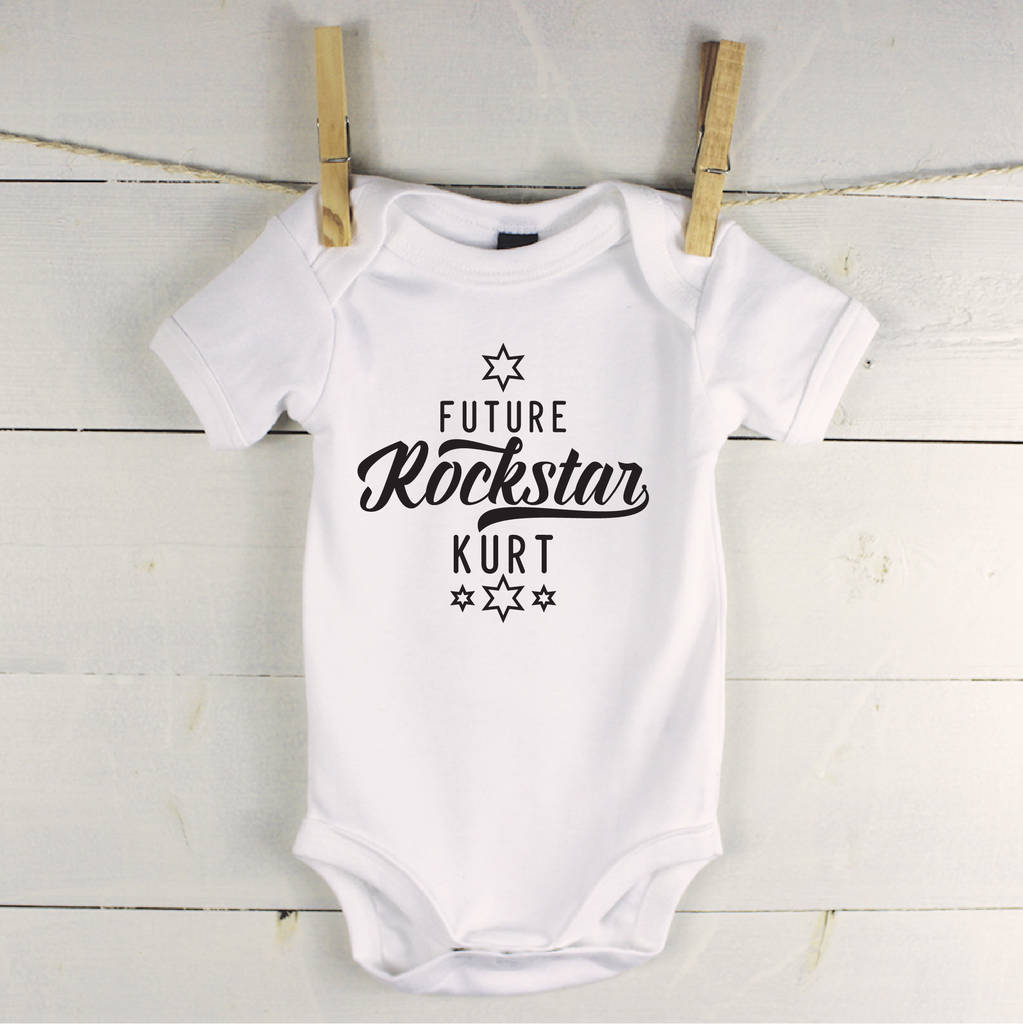 Future Rockstar Personalised Babygrow For Music Lovers - Lovetree Design