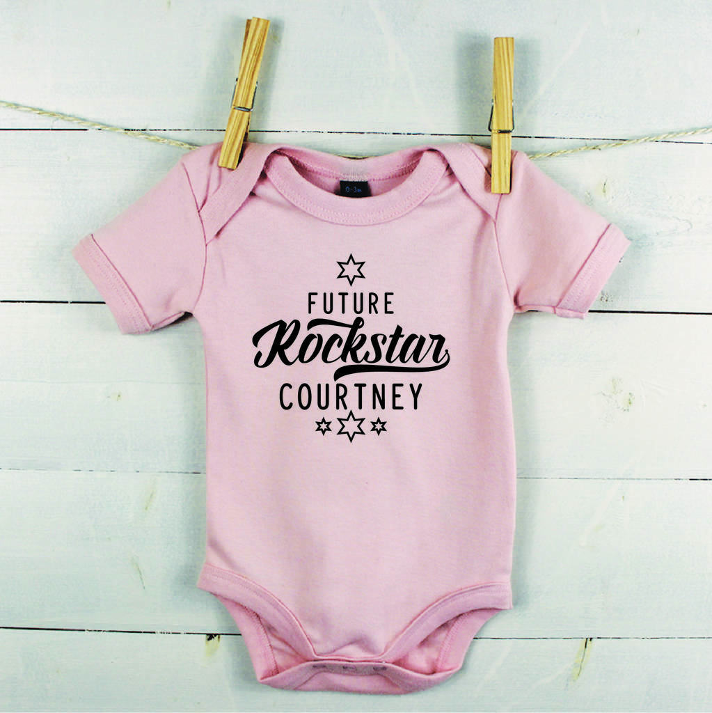 Future Rockstar Personalised Babygrow For Music Lovers - Lovetree Design