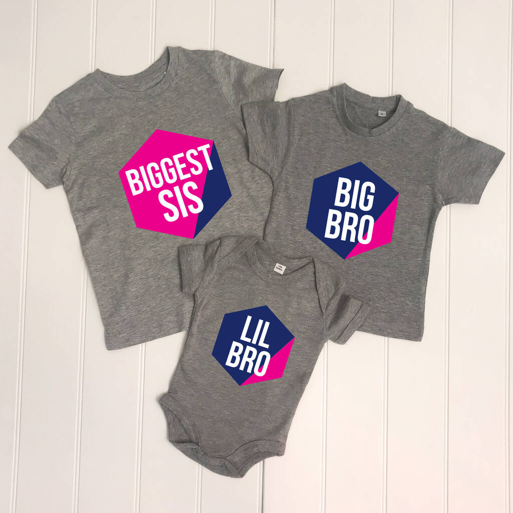 Geometric Biggest Big And Lil Sibling Set - Lovetree Design