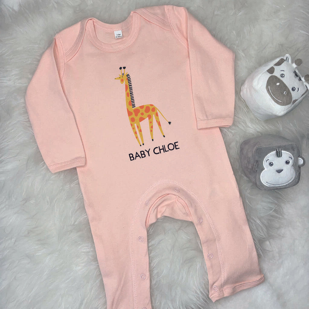 Giraffe Personalised Jungle Rompersuit - Lovetree Design