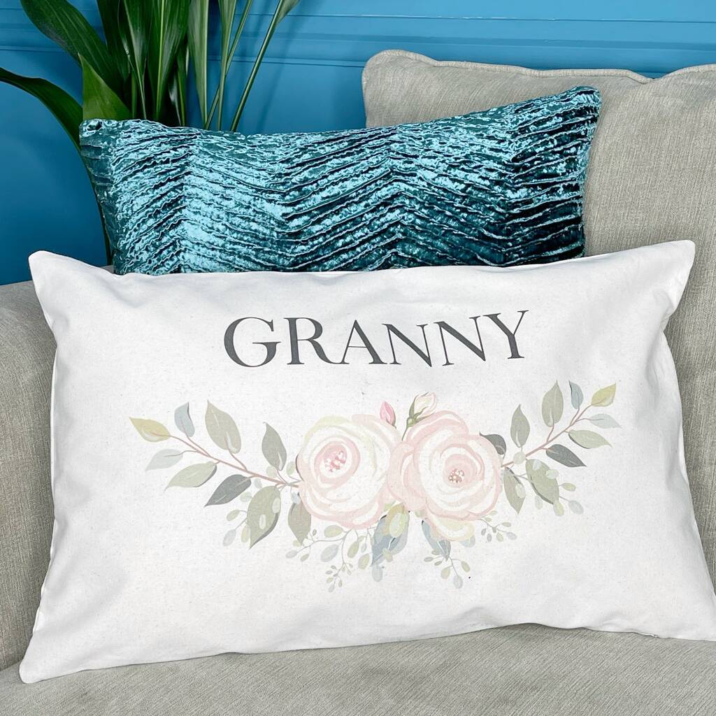 Granny's Floral Personalised Cushion - Lovetree Design