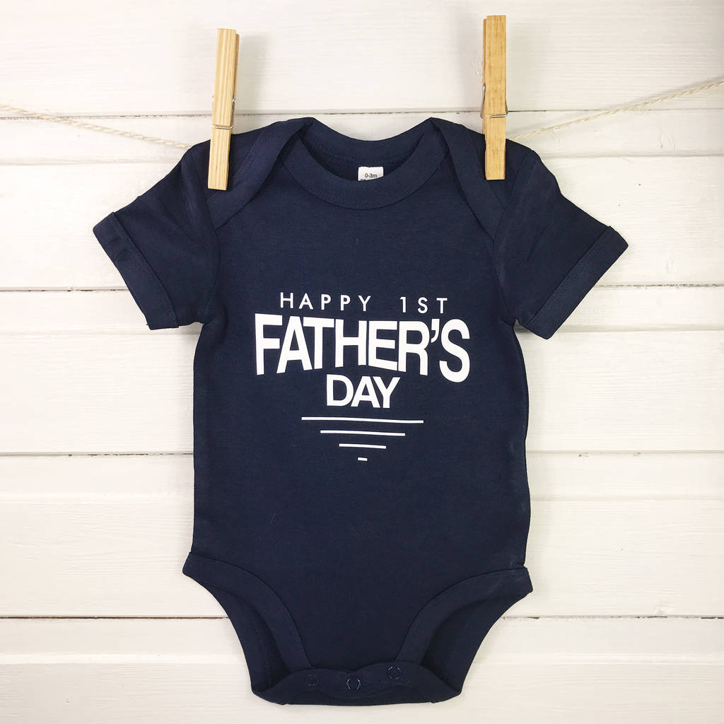 Happy 1st Father's Day Badge Babygrow - Lovetree Design