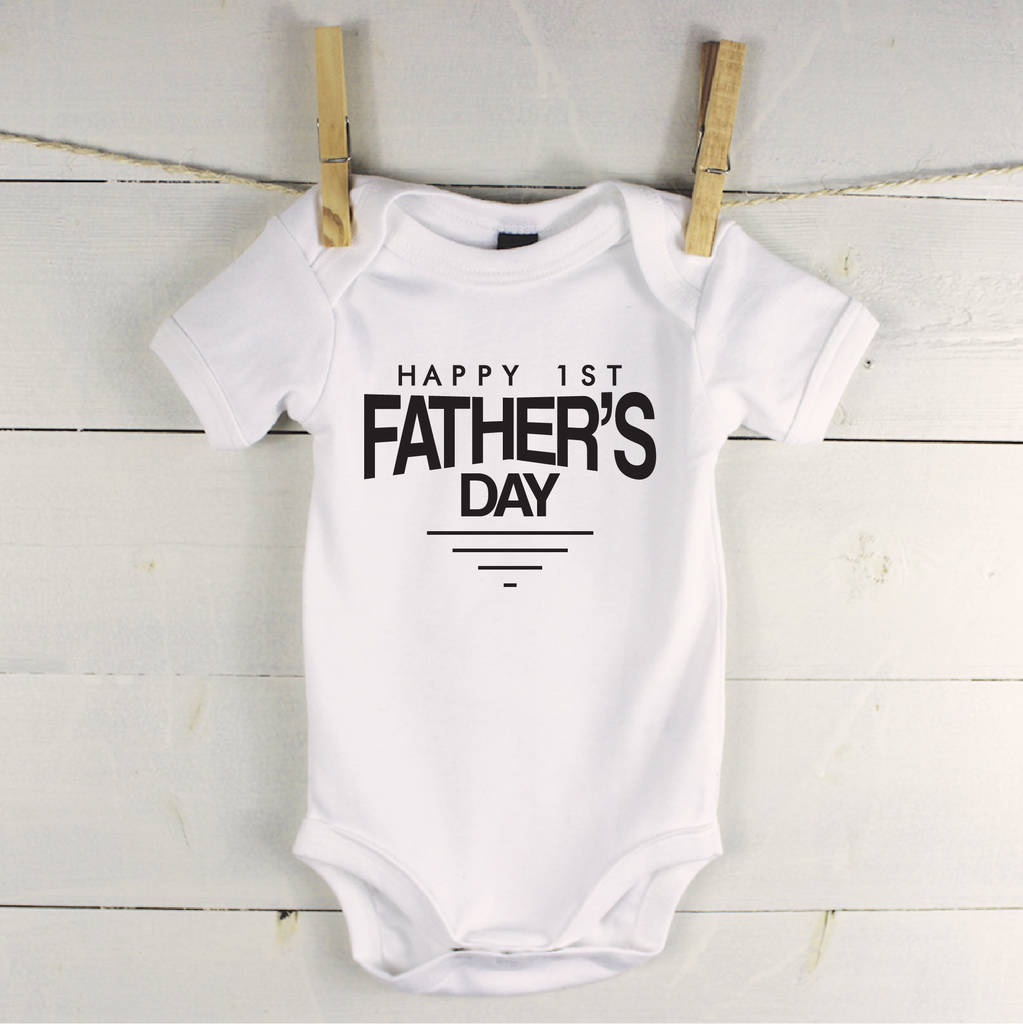 Happy 1st Father's Day Badge Babygrow - Lovetree Design