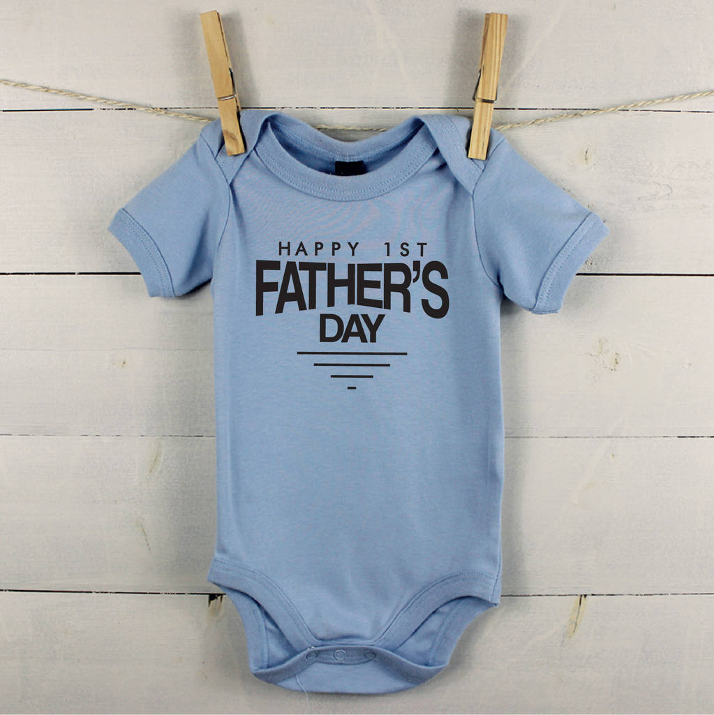 Happy 1st Father's Day Badge Babygrow - Lovetree Design