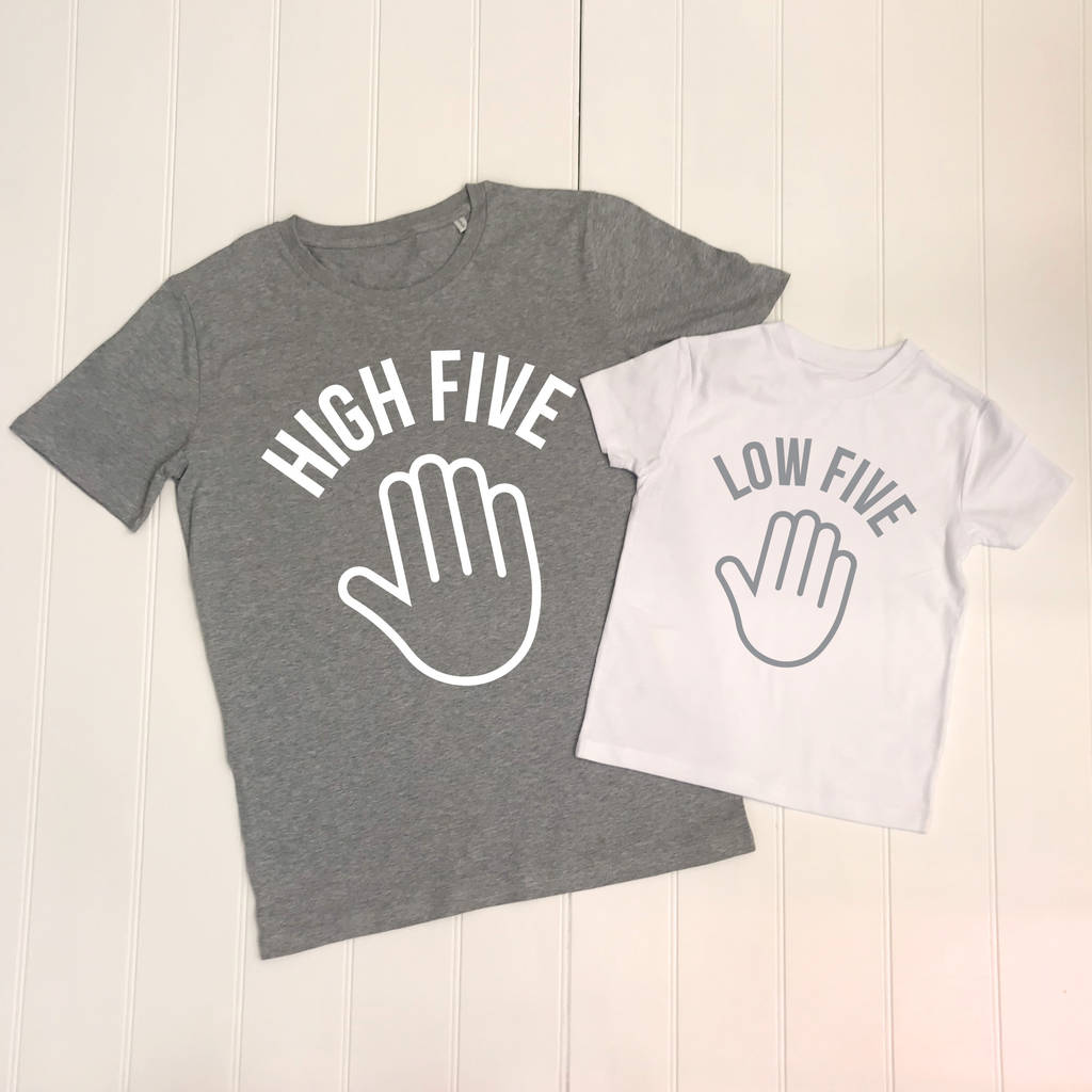 High Five Low Five Father And Son T Shirt Set - Lovetree Design