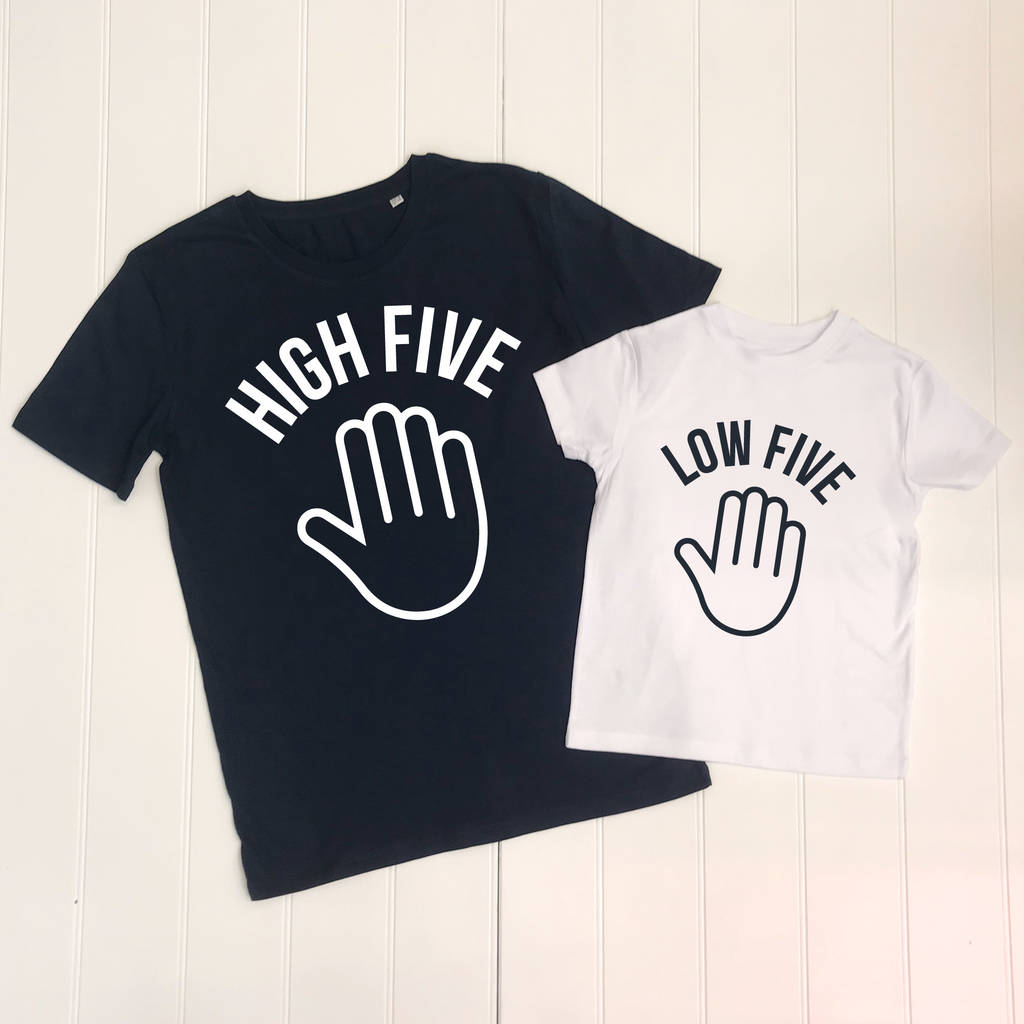 High Five Low Five Father And Son T Shirt Set - Lovetree Design
