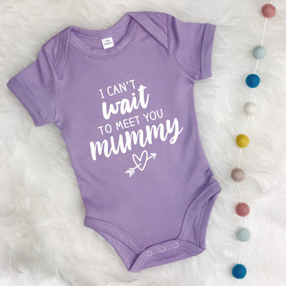 I Can't Wait To Meet You Mummy Babygrow - Lovetree Design