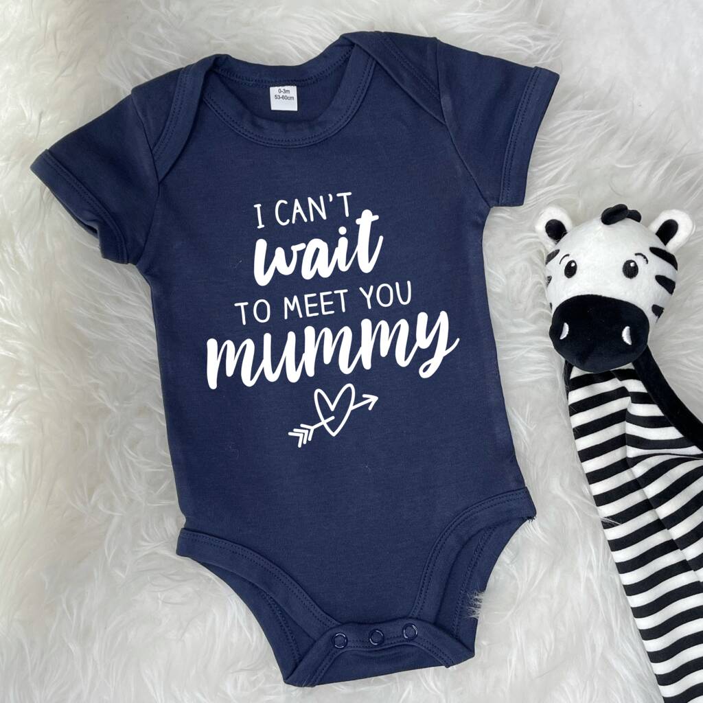 I Can't Wait To Meet You Mummy Babygrow - Lovetree Design