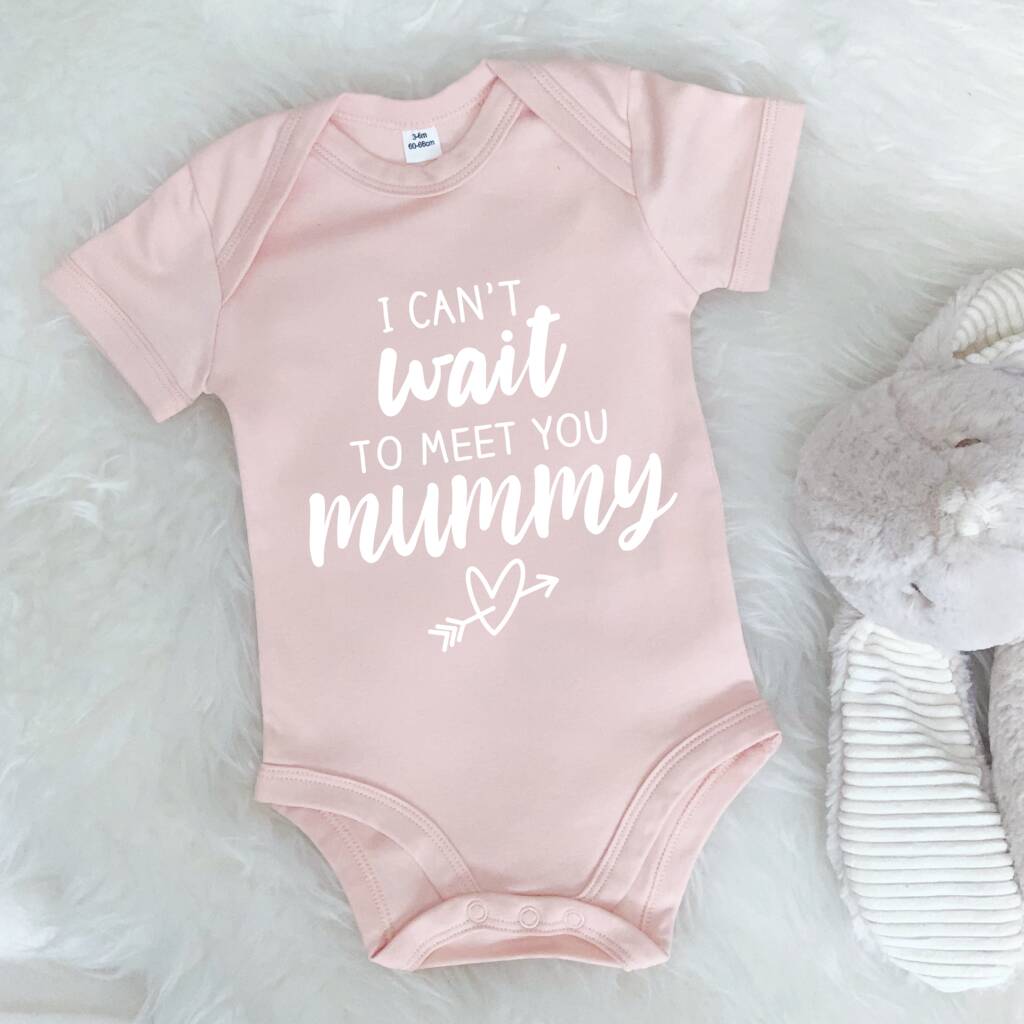 I Can't Wait To Meet You Mummy Babygrow - Lovetree Design