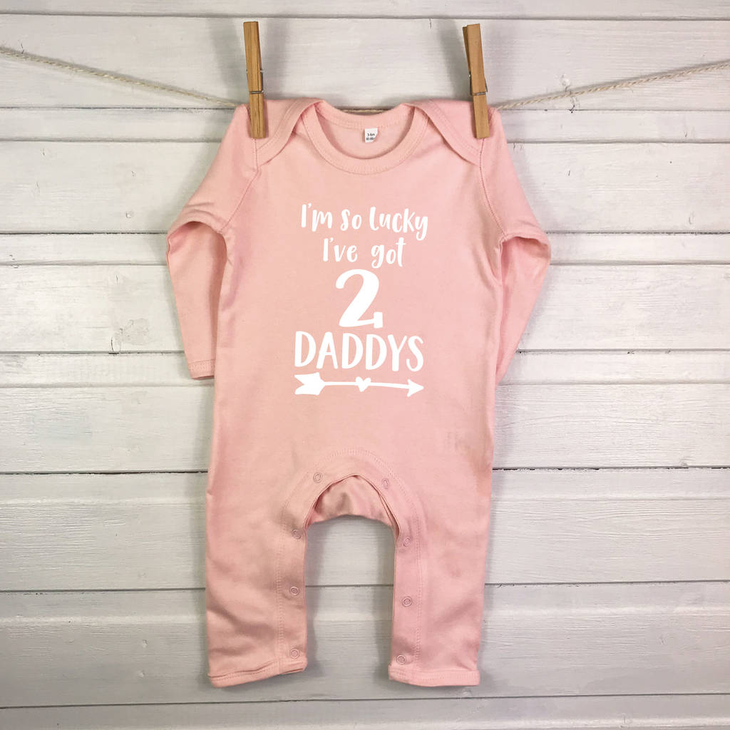 I'm So Lucky, I Have Two Daddys Babygrow - Lovetree Design