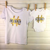 Gold Foiled Instamum And Baby Mother And Child T Shirt Set - Lovetree Design