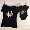 Gold Foiled Instamum And Baby Mother And Child T Shirt Set - Lovetree Design