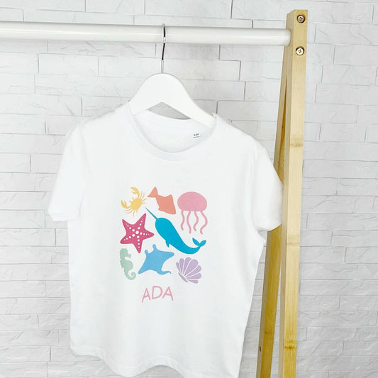 Kids Personalised Sea Creature T Shirt - Lovetree Design