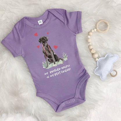 Labrador Dog Sibling Personalised Babygrow - Lovetree Design