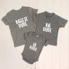 Lil Dude, Big Dude, Biggest Dude Sibling T Shirt Set - Lovetree Design