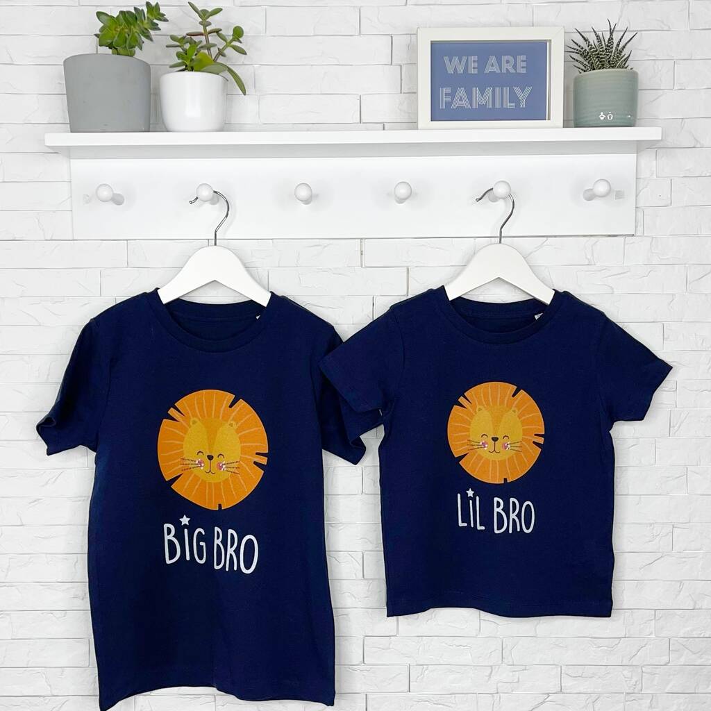 Lion Big Bro Lil Bro T Shirt Set - Lovetree Design