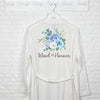 Maid Of Honour Blue Floral Wedding Dressing Gown - Lovetree Design