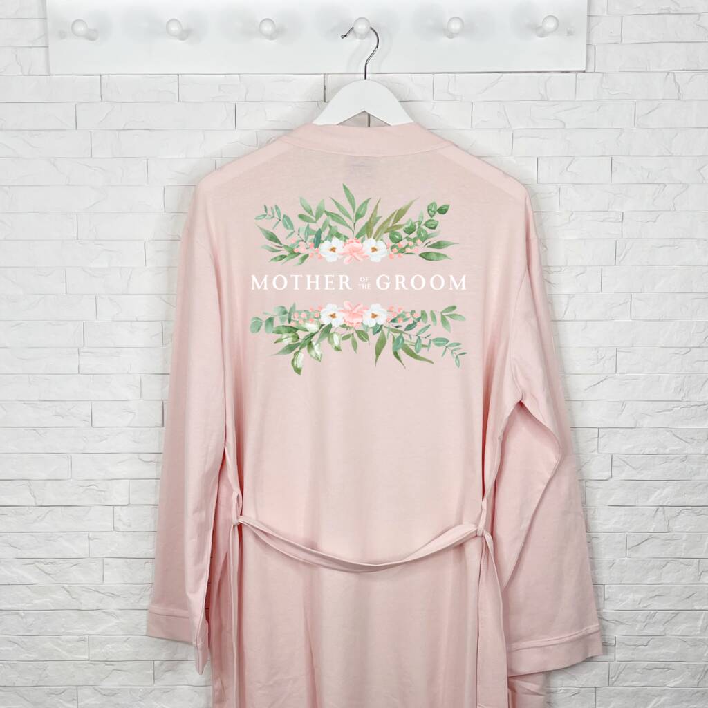 Mother Of The Groom Pink Floral Wedding Dressing Gown - Lovetree Design