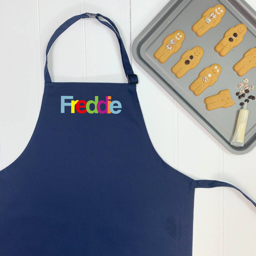 Multicoloured Personalised Kids Apron - Lovetree Design