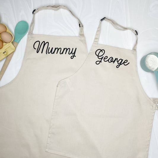 Mum And Son Natural Apron Set - Lovetree Design