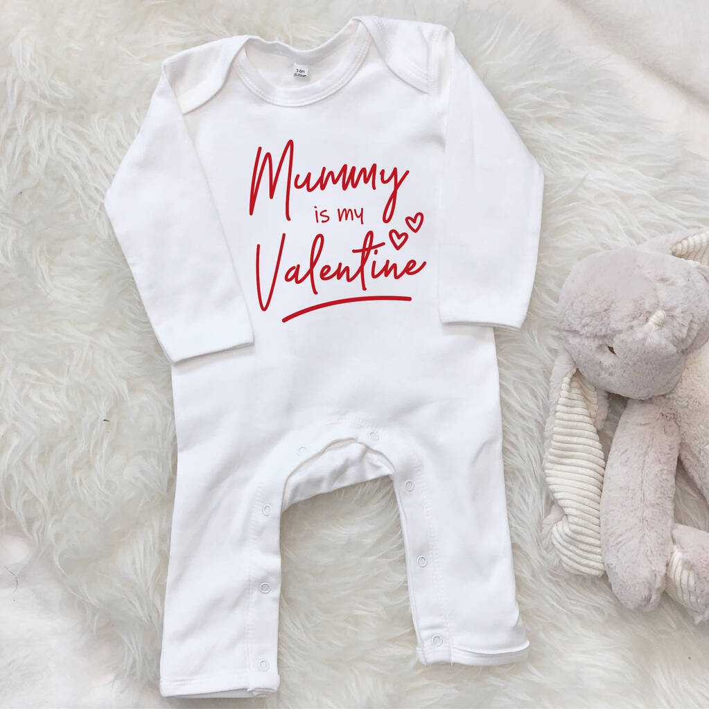 Mummy Is My Valentine Babygrow - Lovetree Design